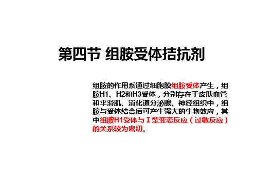 第三章组胺受体拮抗剂-精选文档