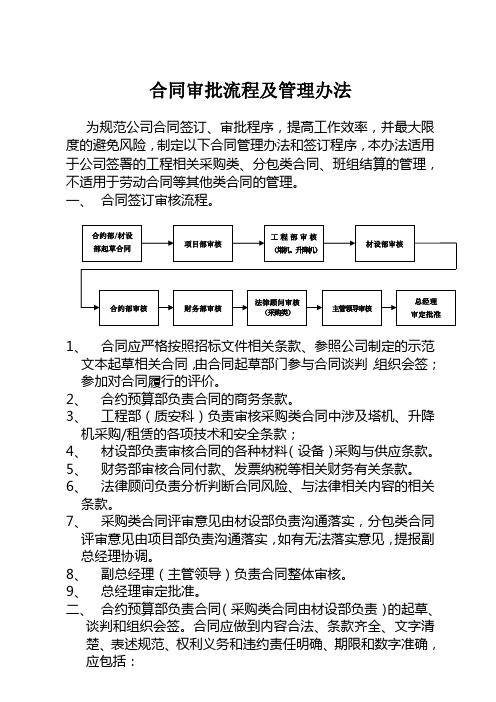 合同评审流程及管理办法