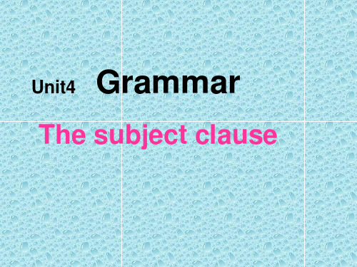 人教高中英语必修3Unit4Grammar (共33张PPT)