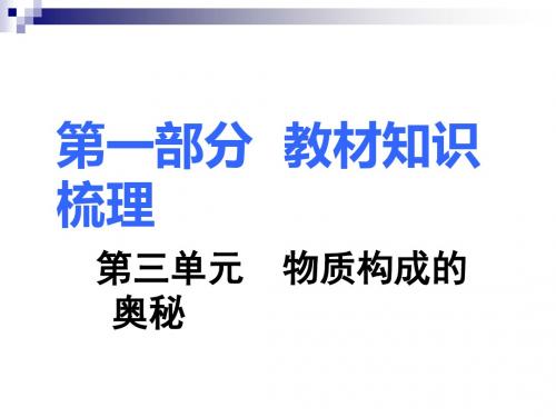 中考化学第三单元物质构成的奥秘课件