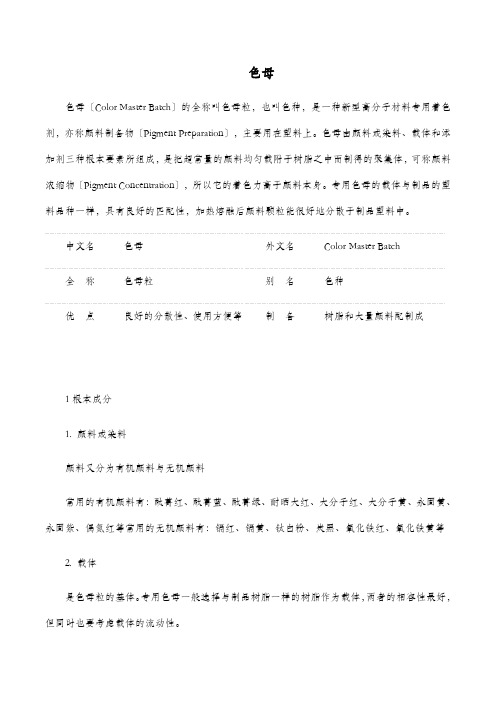 色母基础知识