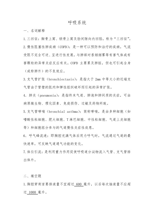 第二篇呼吸系统