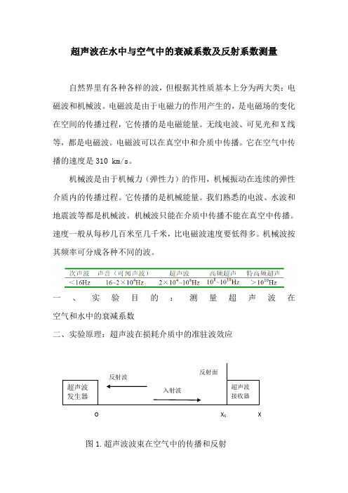 实验-超声波在空气与水中的衰减系数的测量汇总