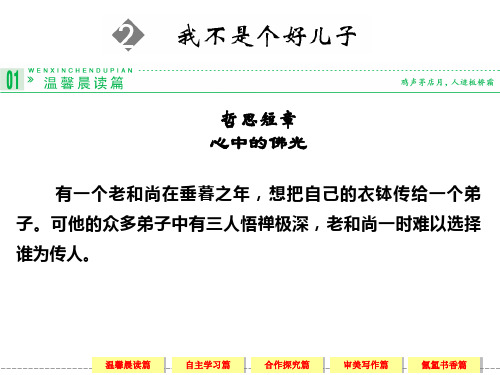最新 公开课课件 《我不是个好儿子》ppt课件