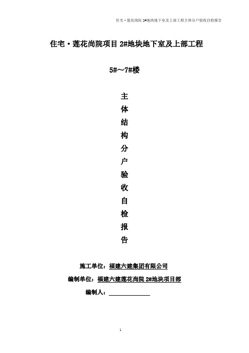 分户验收自检报告Word 文档