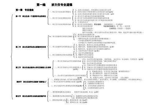 《班主任专业基本功》-知识结构图1