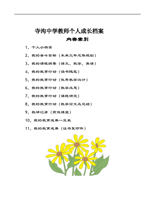 《教师个人成长档案》