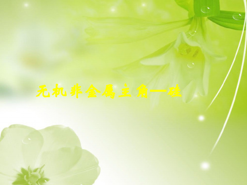 无机非金属主角-硅复习PPT教学课件