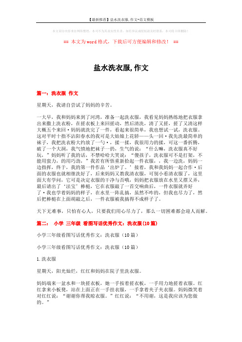 【最新推荐】盐水洗衣服,作文-范文模板 (5页)