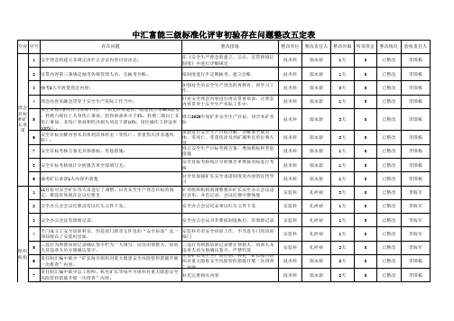 3级标准化初验五定表董
