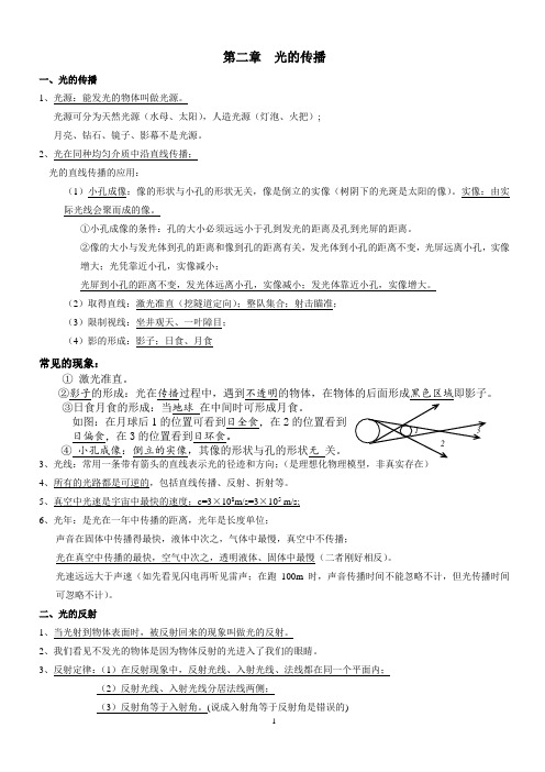 光现象知识点总结(全)