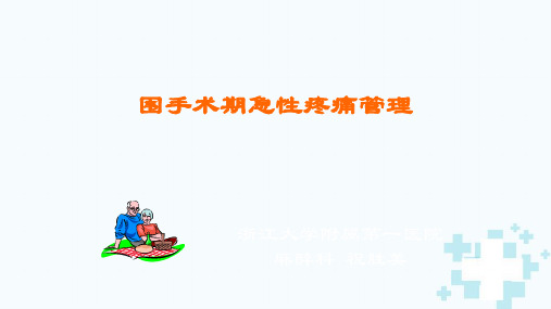 麻醉科围手术期急性疼痛管理策略