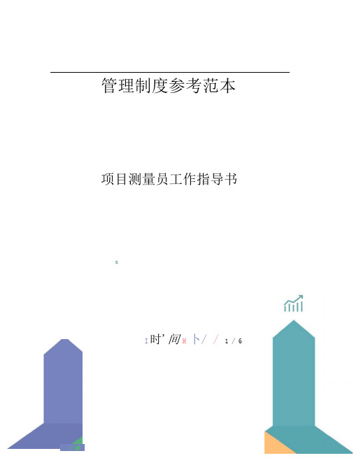 项目测量员工作指导书