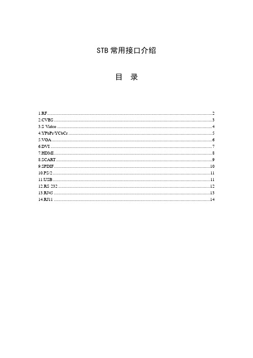 STB常用接口介绍
