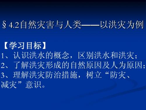 4.2自然灾害与人类-以洪灾为例