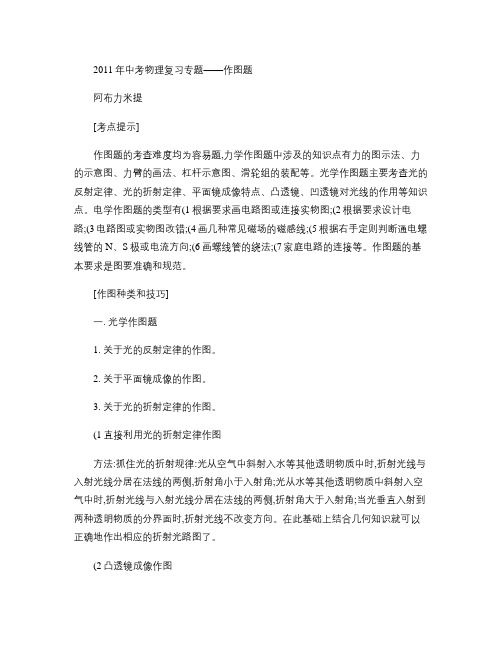 2009年中考物理复习专题――作图题(精)
