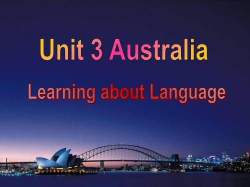 人教版高中英语选修9课件：Unit 3 Australia Language Points  Learning about language(共35张PPT)