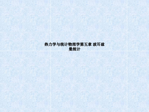 热力学与统计物理学第五章 玻耳兹曼统计