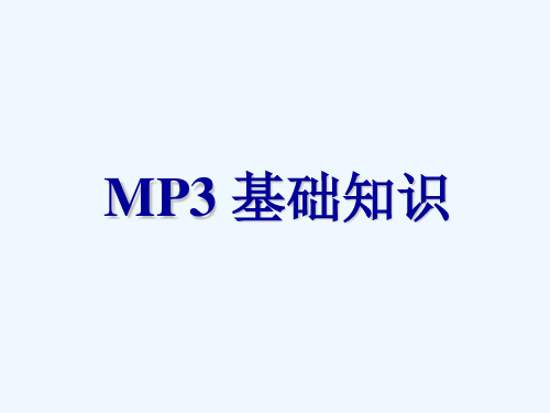 MP3基础知识.ppt
