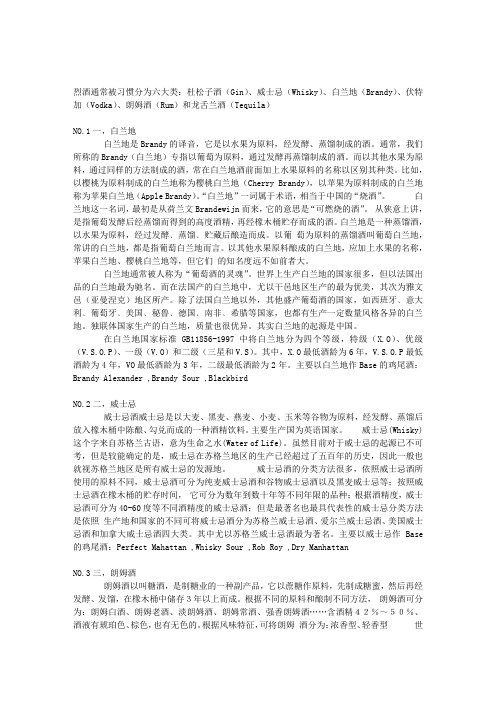 六大基酒排行