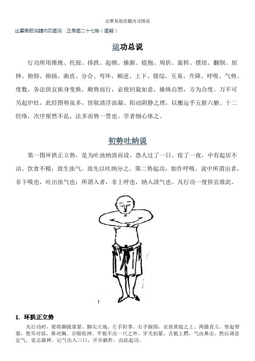 达摩易筋洗髓内功图说