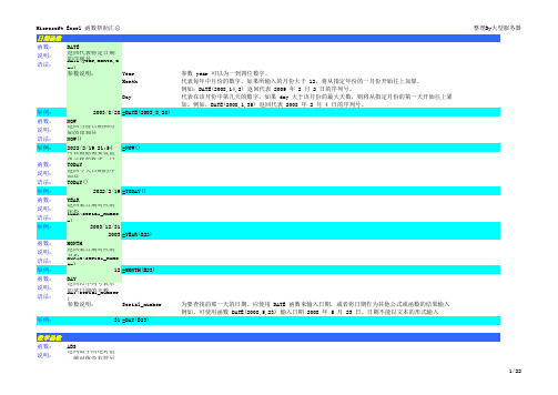 EXCEL_公式解释大全