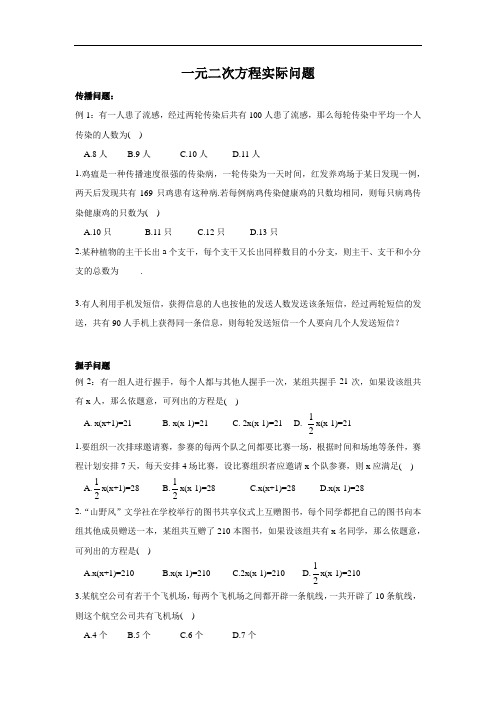 一元二次方程解决实际问题