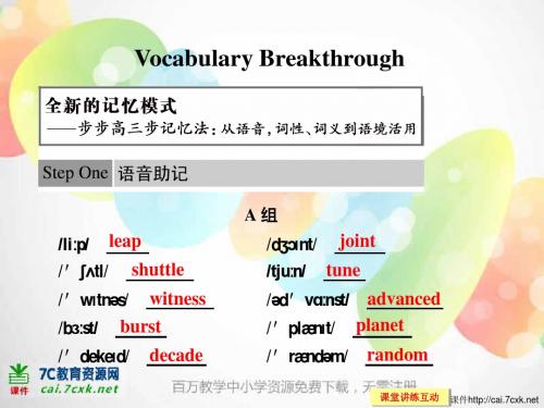 外研版高中英语选修8 Module 5《The Conquest of the Universe》(Vocabulary)ppt课件