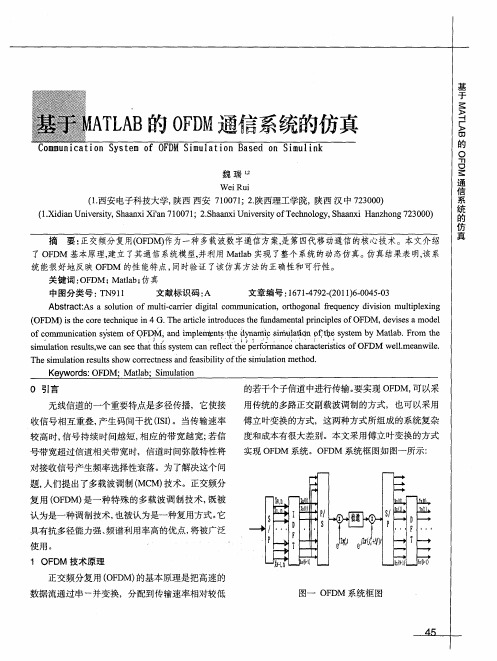 基于MATLAB的OFDM通信系统的仿真