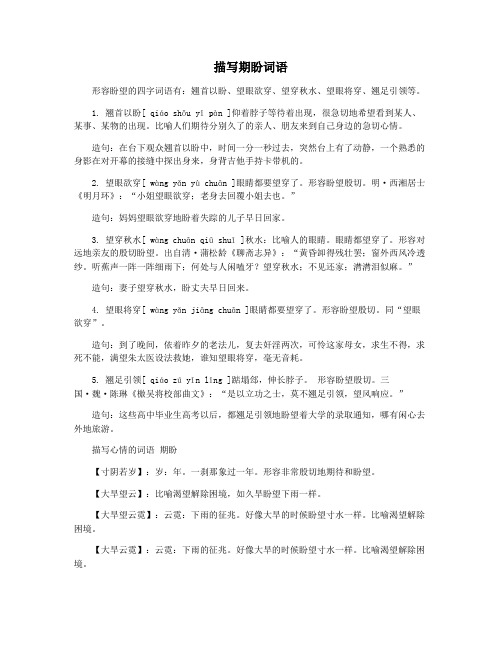 描写期盼词语