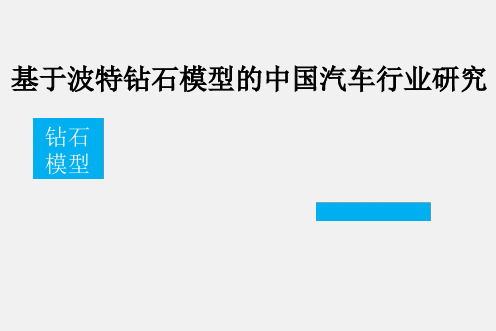 基于波特钻石模型的中国汽车行业研究资料