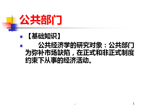 公共部门职能PPT课件