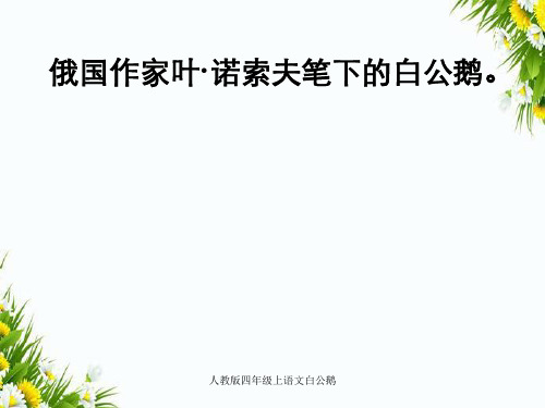 人教版四年级上语文白公鹅