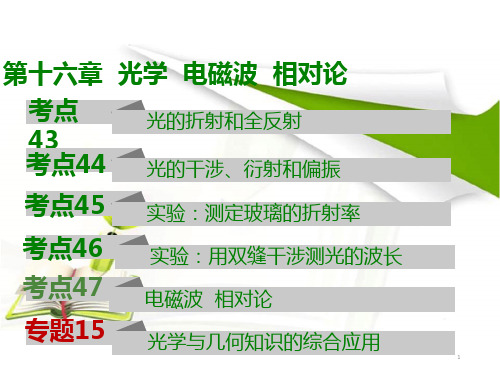 《600分考点700分考法》高考物理一轮专题复习课件：A版第十六章光学电磁波相对论(26张PPT)