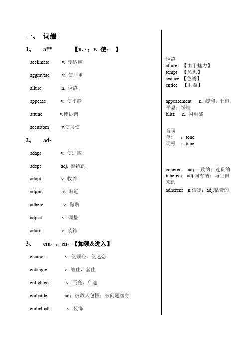 用词根词缀记忆SAT词汇!!