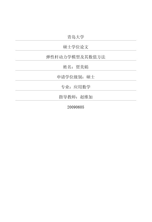 弹性杆动力学模型及其数值方法