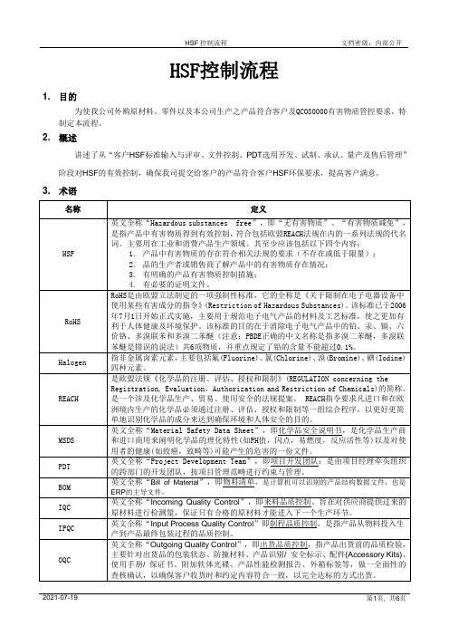 HSF控制流程[模板]