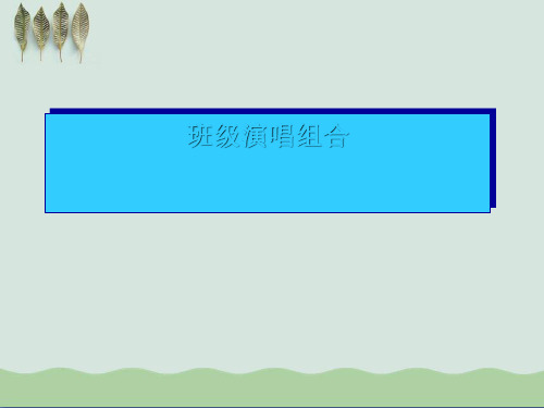 《班级演唱组合》课件2