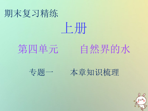 2018秋九年级化学上册期末复习精炼第四单元自然界的水专题一本章知识梳理课件新版新人教版20180910233