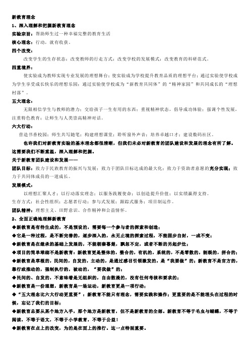 2014-2015年教师招聘考试——新教育理念复习资料