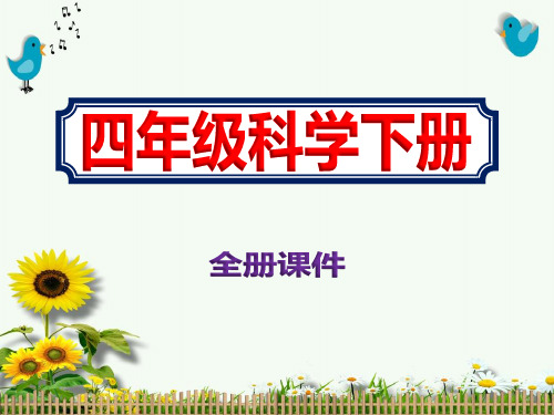 2021年四年级科学下册全册全套ppt课件