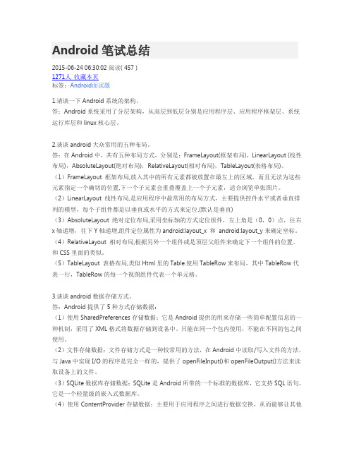 android面试题2