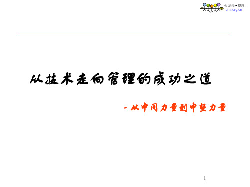 火龙果-从技术走向管理的成功之道_培训PPT