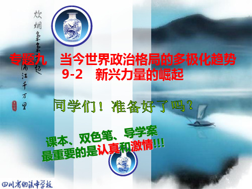 高中历史必修一《专题九当今世界政治格局的多极化趋势二新兴力量的崛起》100
