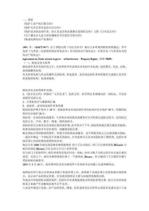 TRIPS的主要内容和规则.doc