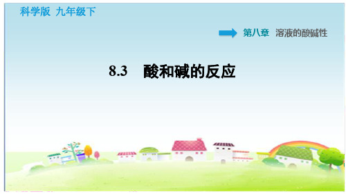 科学版九年级化学下册第8章 常见的酸、碱、盐 8.3 酸和碱的反应【习题课件】