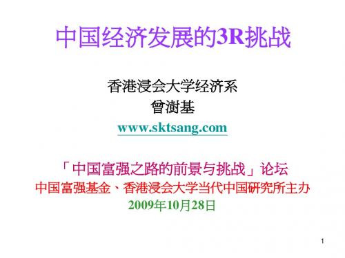 中国经济发展的3R挑战