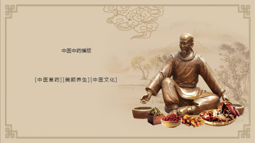 中医养生PPT模板中国风中药草药医学医疗医院医生传统文化课件ppt (129)