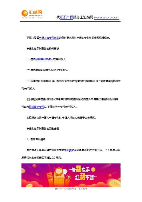 上海专利资助