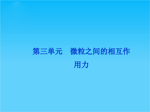 高考苏教版化学一轮复习课件专题5第3单元 微粒之间的相互作用力